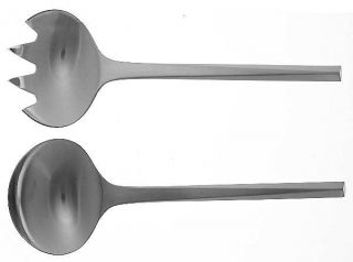 Georg Jensen (Denmark) Prism (Stainless) Solid Serving Set   Stainless, 1969, Sa