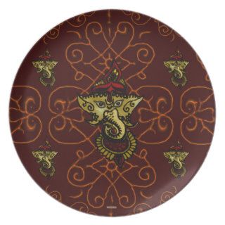 Mehndi Ganesha Party Plate