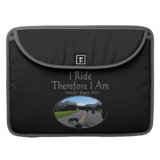 Biker Motorcycle Riding I Ride Relaxed Happy Free MacBook Pro Sleeves