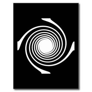 Black and White Swirl Design. Postcard