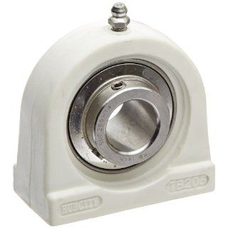 Hub City TPB250CTWX7/8 Tapped Base Pillow Block Mounted Bearing, Normal Duty, Relube, Setscrew Locking Collar, Wide Inner Race, Composite Housing, Stainless Insert, 7/8" Bore, 1.53" Length Through Bore, 2" Mounting Hole Spacing, 1.437" 