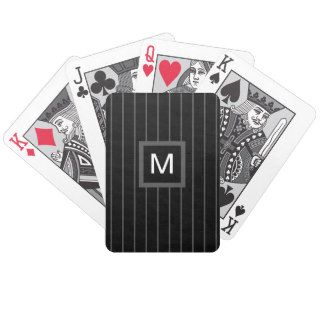 Men Monogrammed Playing Cards    Men Stripes
