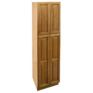 Home Decorators Collection Assembled 24x90x24 in. Utility Cabinet in Lewiston Toffee Glaze U242490 LTG