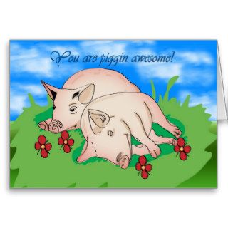 Thank You two pigs piggin awsome Card