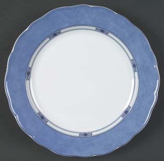 Wedgwood Stockholm Dinner Plate, Fine China Dinnerware   Scandic Blue, Blue Rim,