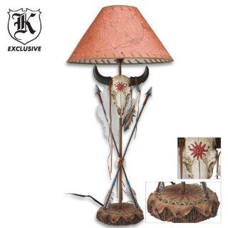 BudK Cow Skull And Arrow Resin Table Lamp Health & Personal Care