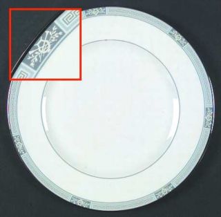 Waterford China Bellamont Hall Dinner Plate, Fine China Dinnerware   White Greek