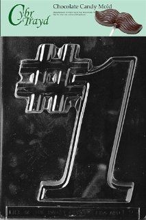 Cybrtrayd L002 Letters and Numbers Chocolate Candy Mold, No.1 Kitchen & Dining