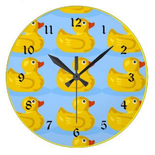 Cute Rubber Ducky   He's So Fine Clocks