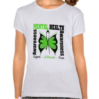 Mental Health Awareness   Butterfly T shirt