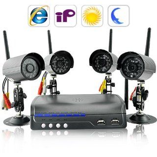 IP Camera Server with 4 Wireless Cameras  Bullet Cameras  Camera & Photo