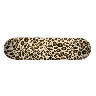 Leopard print pattern custom skate board