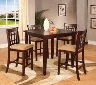 Bella Esprit 48376 Espresso Counter Height Set   5 Pieces   Dining Room Furniture Sets