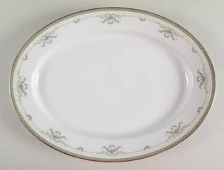 Noritake Lincoln 16 Oval Serving Platter, Fine China Dinnerware   Patent 68469,