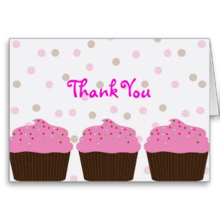 Little Cupcake Thank You Note Card