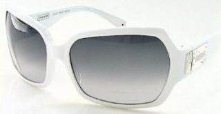 COACH ALICIA S441 S 441 WHITE 105 SUNGLASSES White Frame Gradient Gray Lens Size 59 17 125 Clothing