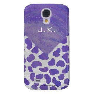 Dalmatian Purple and White Print Samsung Galaxy S4 Case