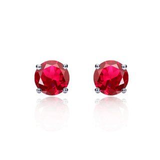 14K Gold Plated Sterling Silver Round 3mm CZ Birthstone Stud Girls Screwback earring For Children & Women Jewelry