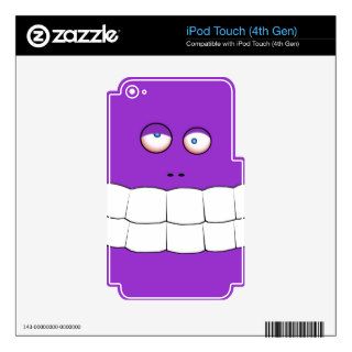 Funny Face Purple Monster iPod Touch 4G Skin