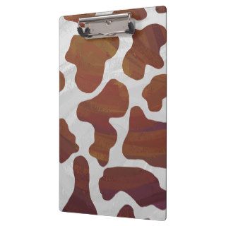 Cow Brown and White Print Clipboard