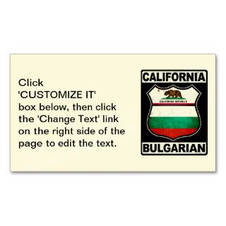 California Bulgarian American Business Card Template