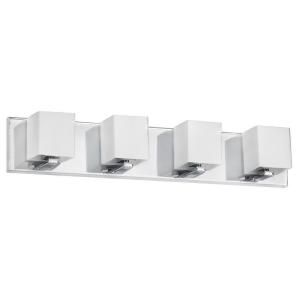 Filament Design Catherine 4 Light Halogen Polished Chrome Vanity with Frosted Glass Shades CLI DN14123044
