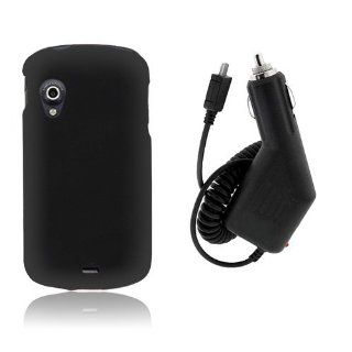Samsung Stratosphere i405   Black Rubberized Hard Plastic Case + Car Charger [AccessoryOne Brand] Cell Phones & Accessories
