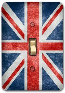 British Britain Flag Metal Light Switch Plate Cover Single Home Decor 405  