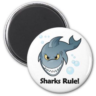 Sharks Rule Refrigerator Magnet