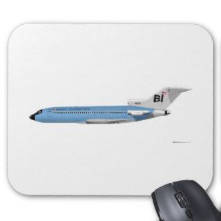 Boeing 727 100 Braniff Blue White Mousepads