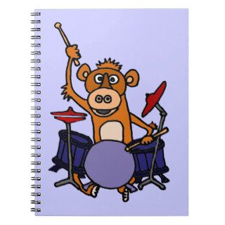 Funny Monkey Playing Drums Journal