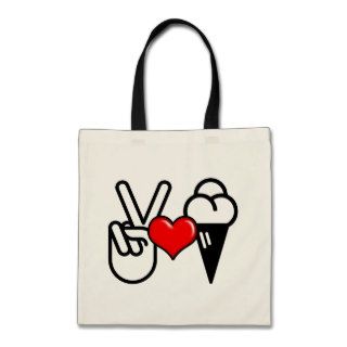 Peace Love Ice Cream Tote Bag