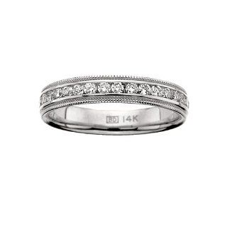 14kt White 25 Diamond Anniversary Ring Jewelry