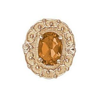 14 Karat Gold Citrine Slide GS444 CIT Charms Jewelry