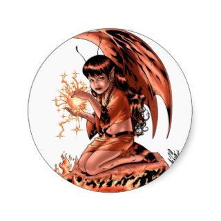 Evil Fairy doing Magic by Al Rio Sticker