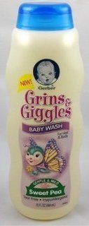 Gerber Grins & Giggles Baby Wash for Hair & Body, Sweet Pea, 15 Fl Oz (444 Ml) Health & Personal Care