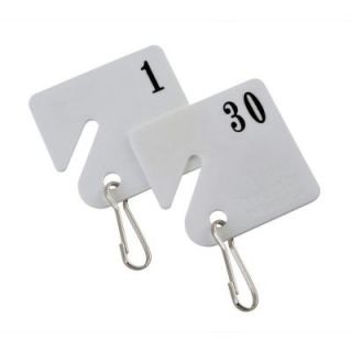 Buddy Products Plastic Key Tags Numbered 1 to 30 0031