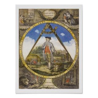 Keep within the Compass c. 1784 (hand coloured etc Poster