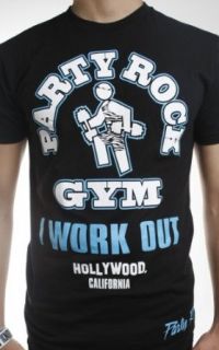 LMFAO Party Rock Gym I Workout T Shirt, Black, XL at  Mens Clothing store