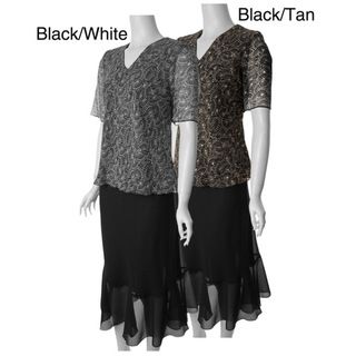 Just U Collection by Adi Women's 2 piece Skirt Set ADI Little Black Dress