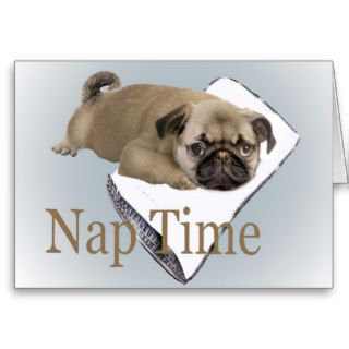 Pug Nap Time Invitation Greeting Card