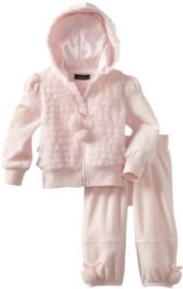 Kate Mack Baby Girls Infant Left Bank Hoodie, Pink, 12 Months Clothing