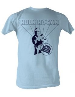 Hulk Hogan   Blue Hogan Mens T Shirt In Light Blue Heather, Size XX Large, Color Light Blue Heather Novelty T Shirts Clothing