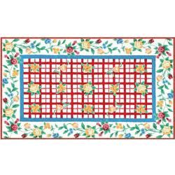 Hand hooked Floral Plaid Rug (7'6 x 9'6) 7x9   10x14 Rugs