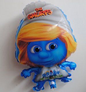 PT0053 1 Cartoon Character Smurf Balloon, Girl Smurfette Balloon, 23" Inch 58 cm Toys & Games