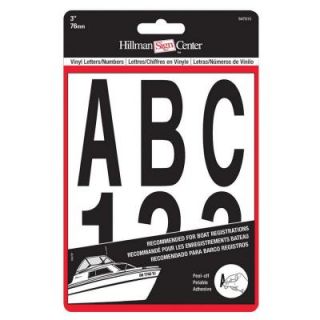 The Hillman Group 3 in. Black Die Cut Letters and Numbers Set 847015