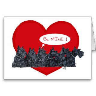 Scottish Terriers Valentine Card