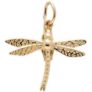 Rembrandt Charms Dragon Fly Charm, 10K Yellow Gold Jewelry