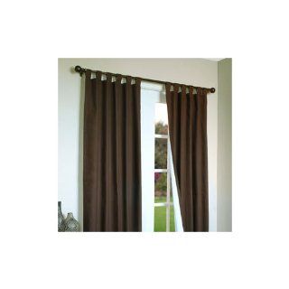 Commonwealth Home Fashions Insulated Solid Tab Top Curtain Pairs 80" W x 54" L Chocolate 70292153 54   Window Treatment Curtains