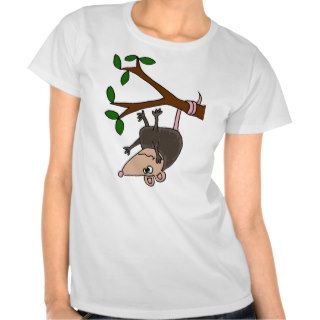 Humorous Possum Dangling Tree Shirt